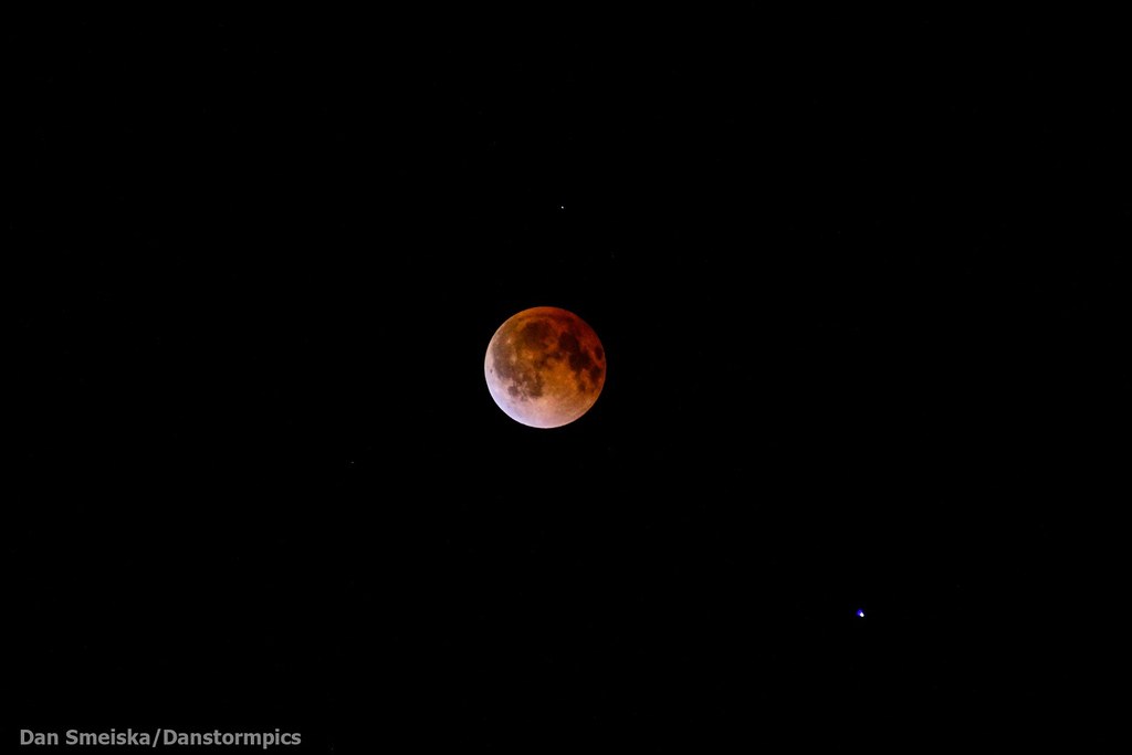 A beautiful image of a lunar eclipse.