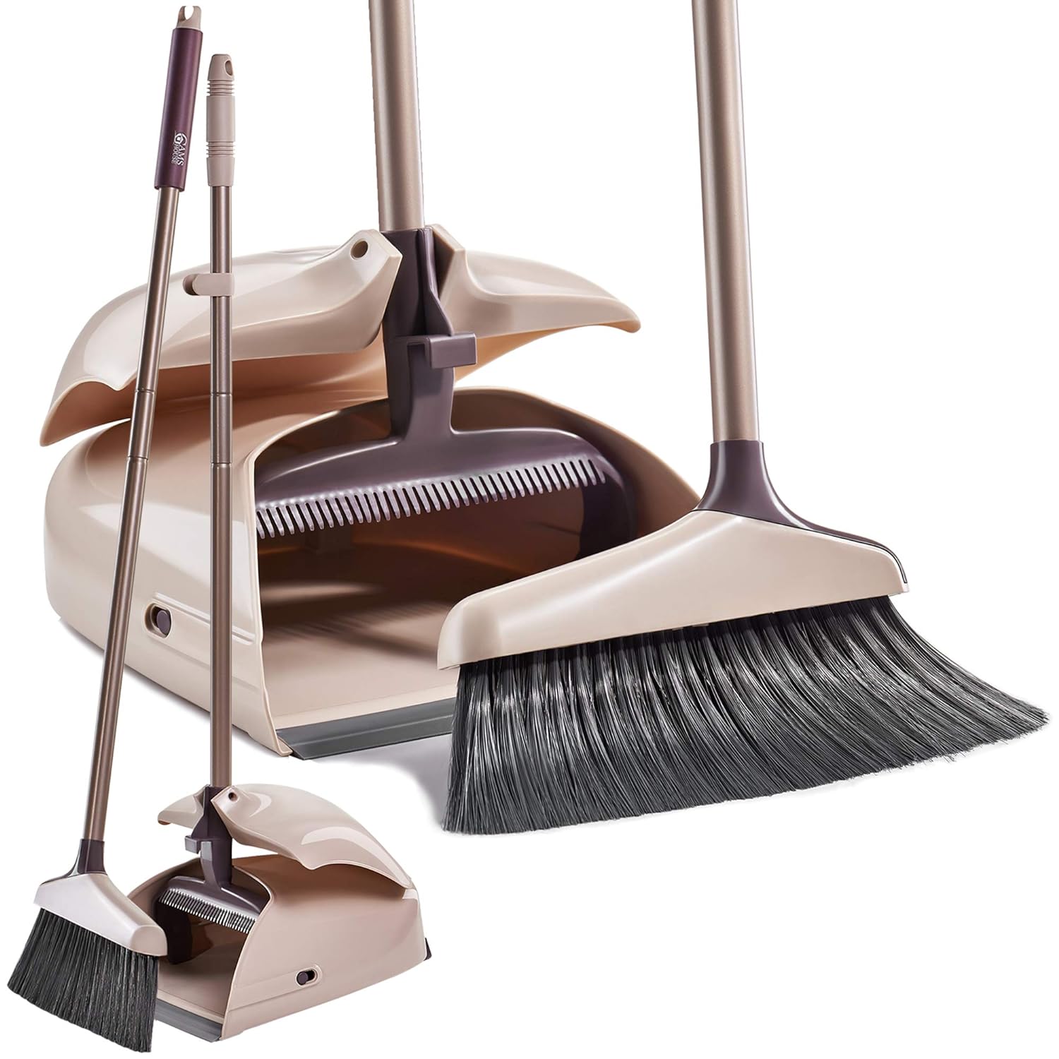 A broom and dustpan.