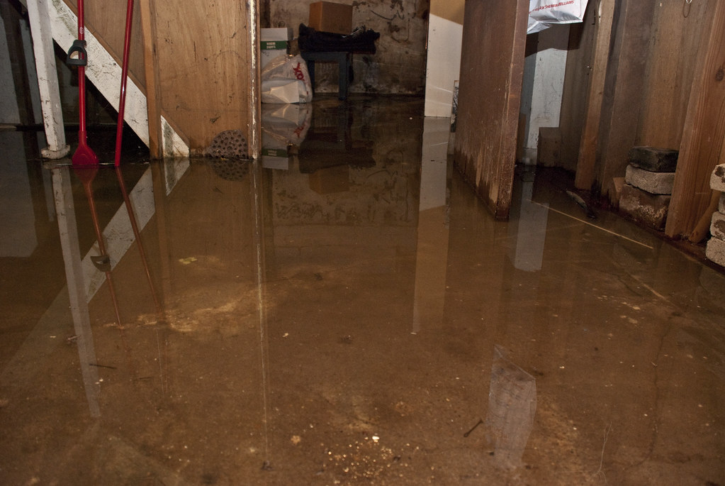 A flooded basement.