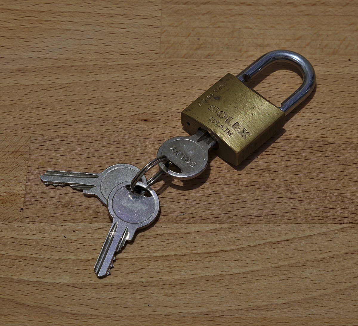 A key or a locked door.