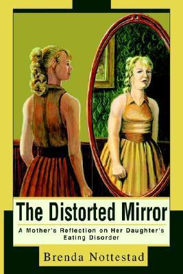 A mirror reflecting a distorted image.