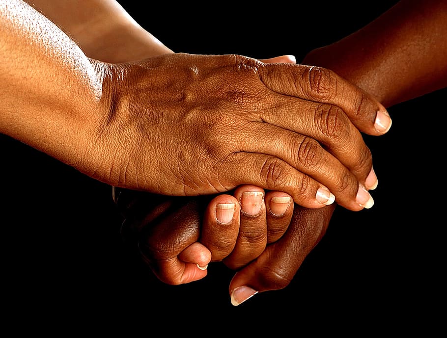 A person holding a helping hand.