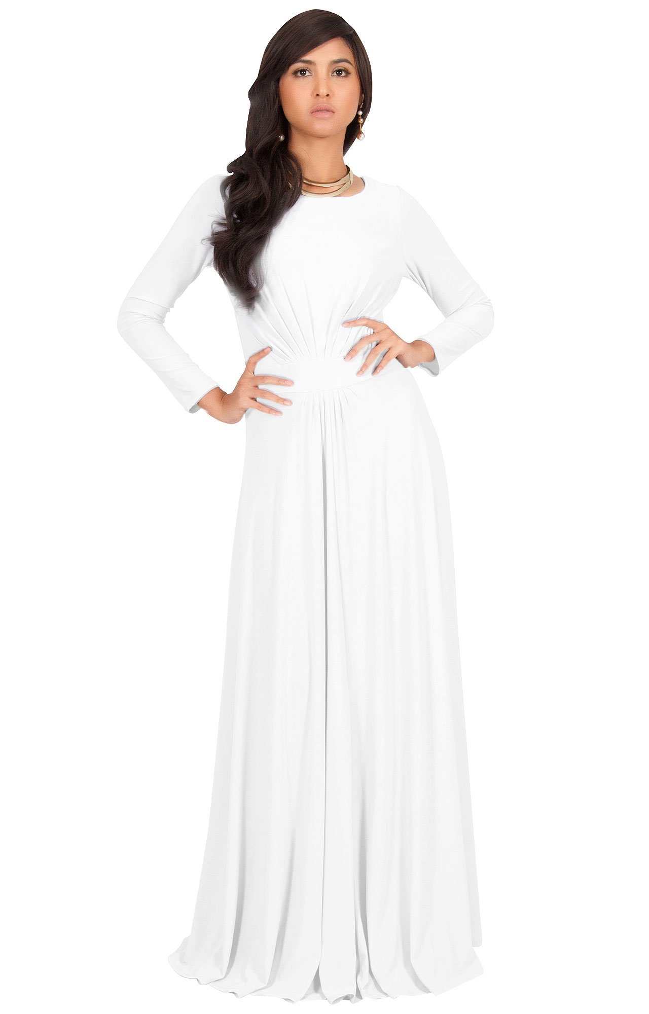 A person wearing a white dress.