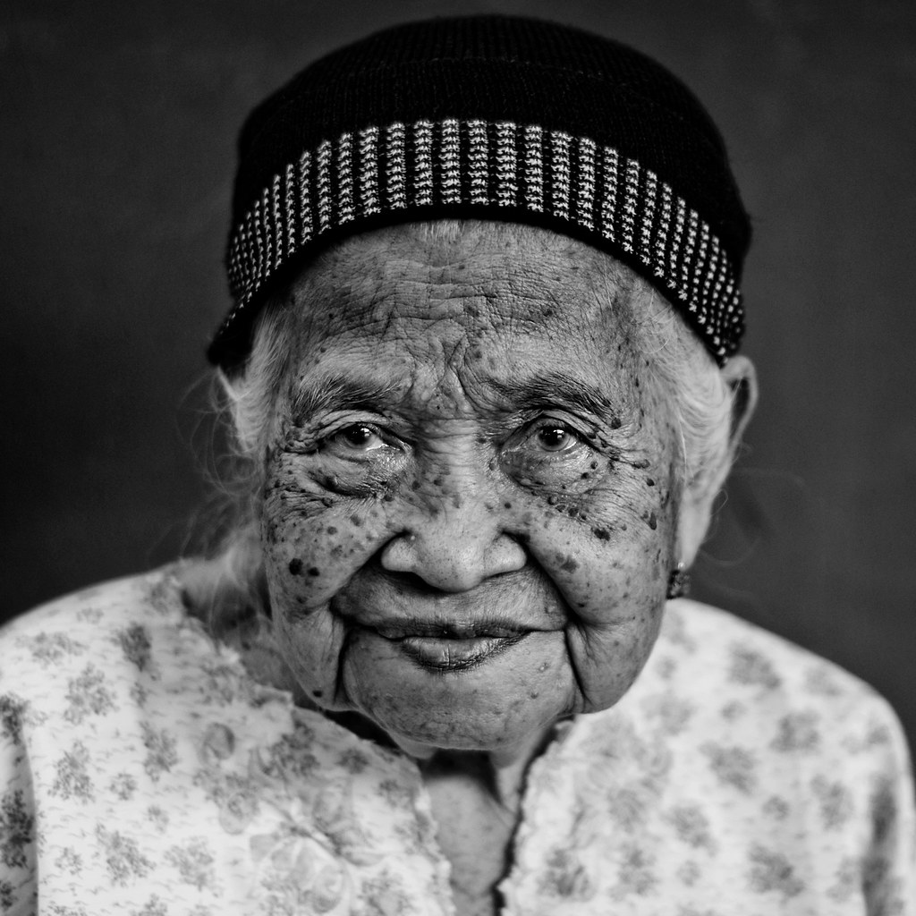 A photograph of a grandmother's portrait.