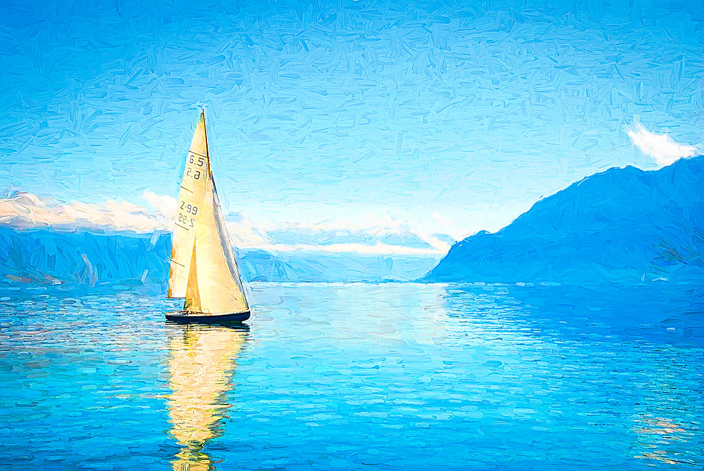 A sailboat on calm waters