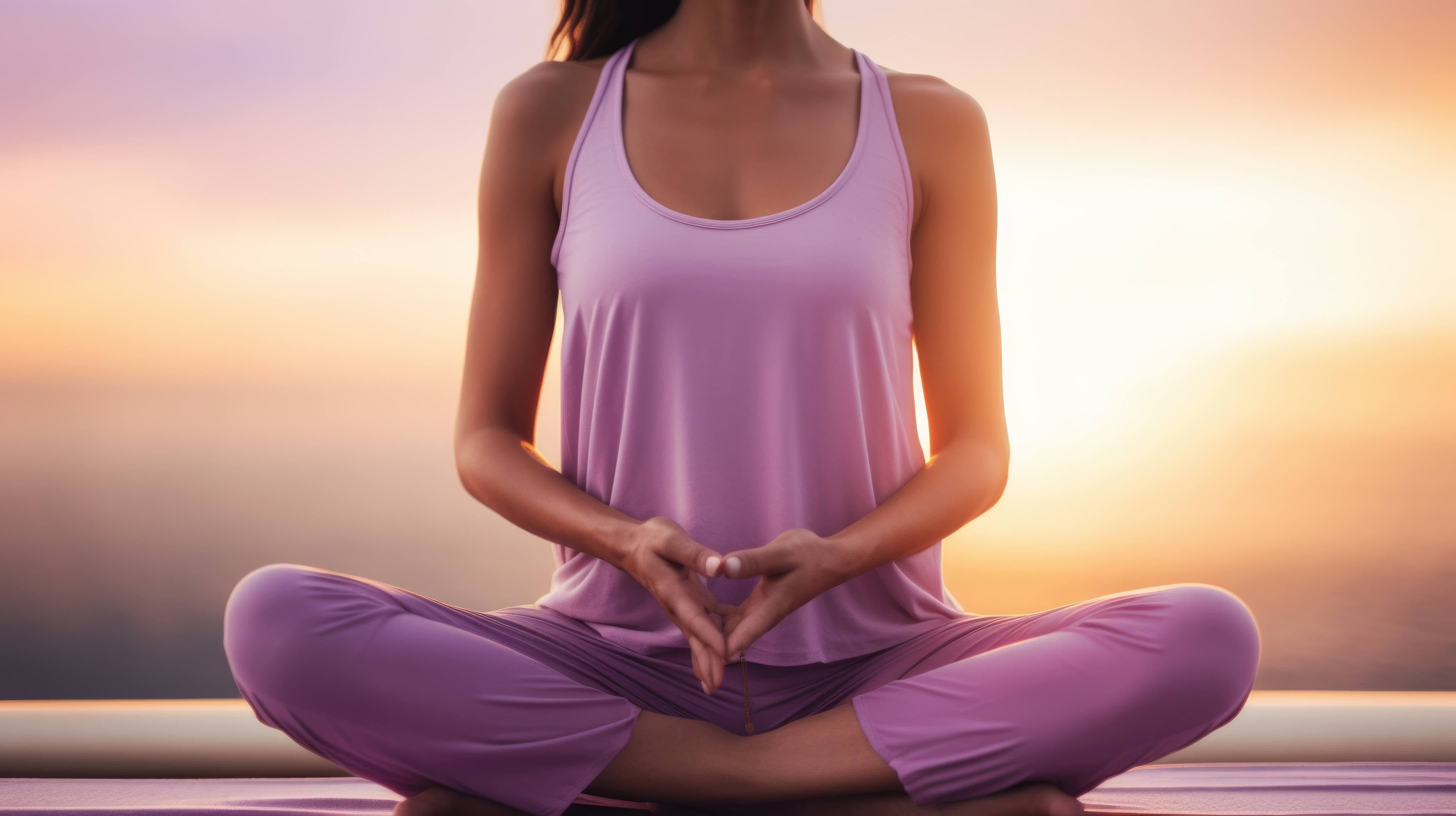 A serene image of a person meditating or practicing yoga.