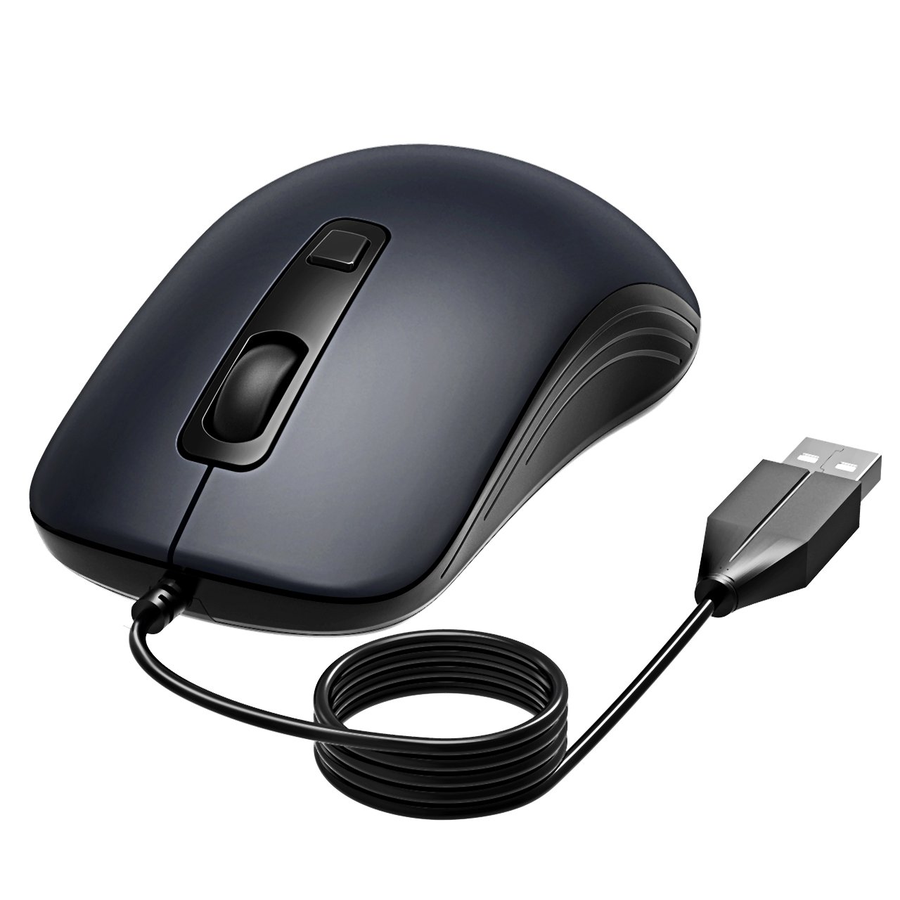 A simple image of different colored computer mice.