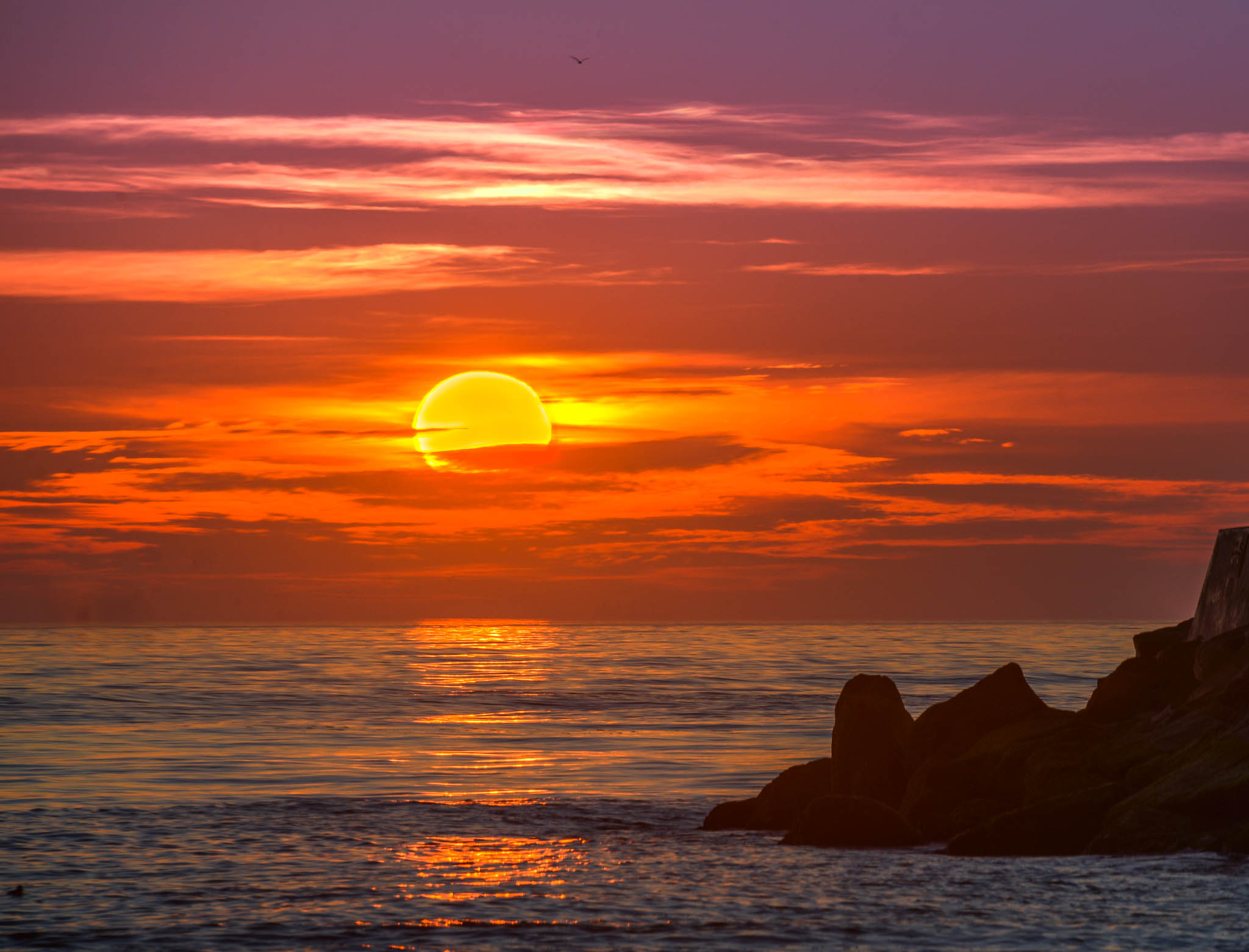 A sunrise or sunset image.