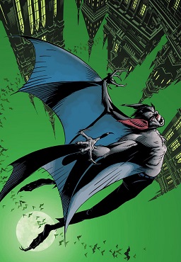An image of a vampire transforming into a bat.