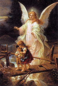 Angelic figure or guardian angel