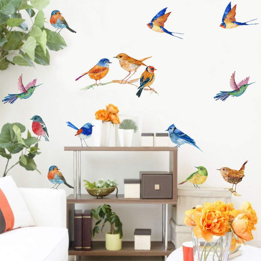Birds in a living room