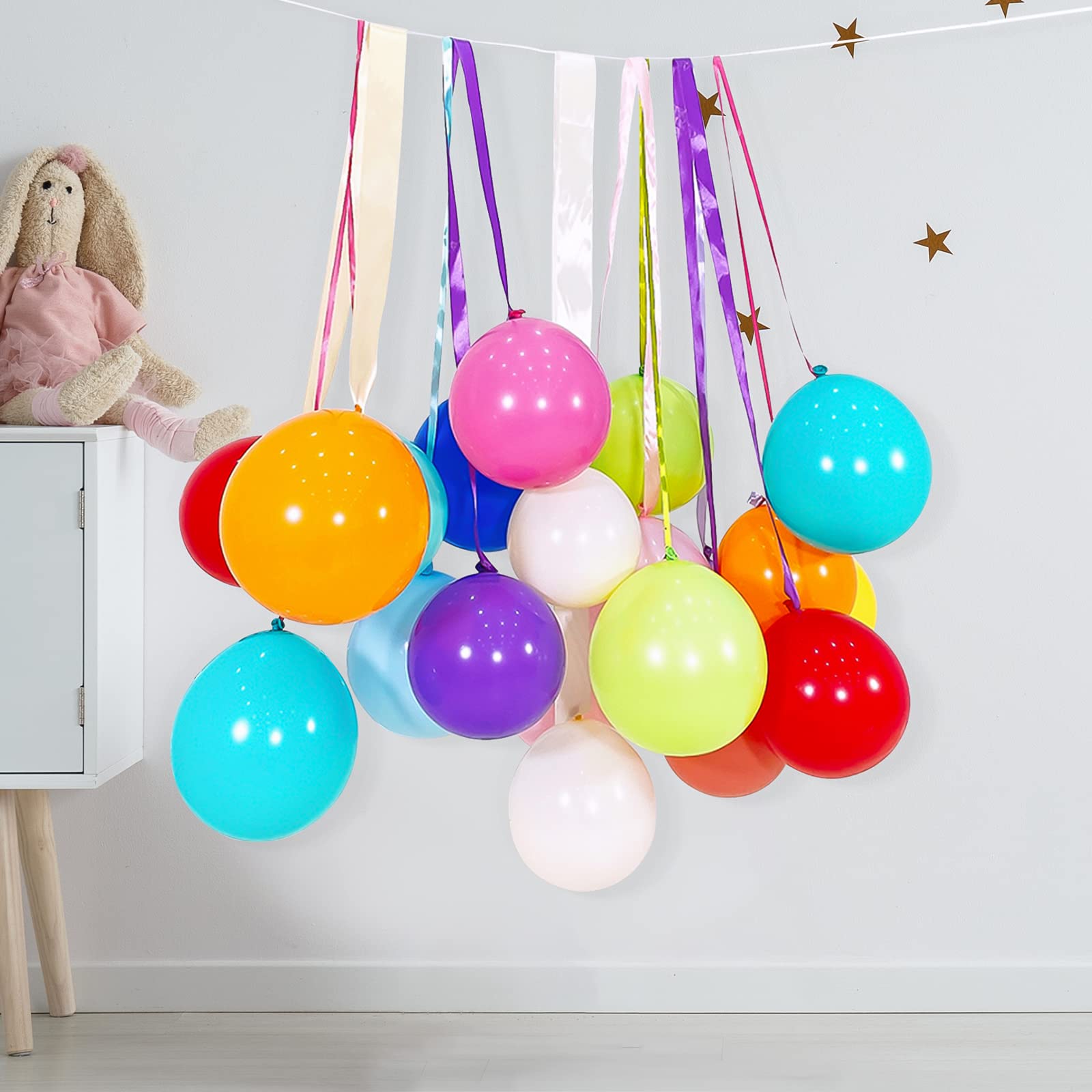 Colorful balloons and streamers