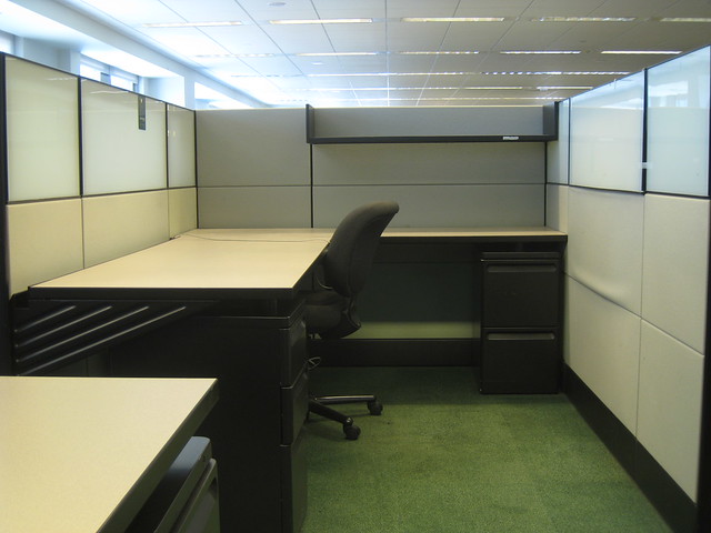 Empty office cubicle