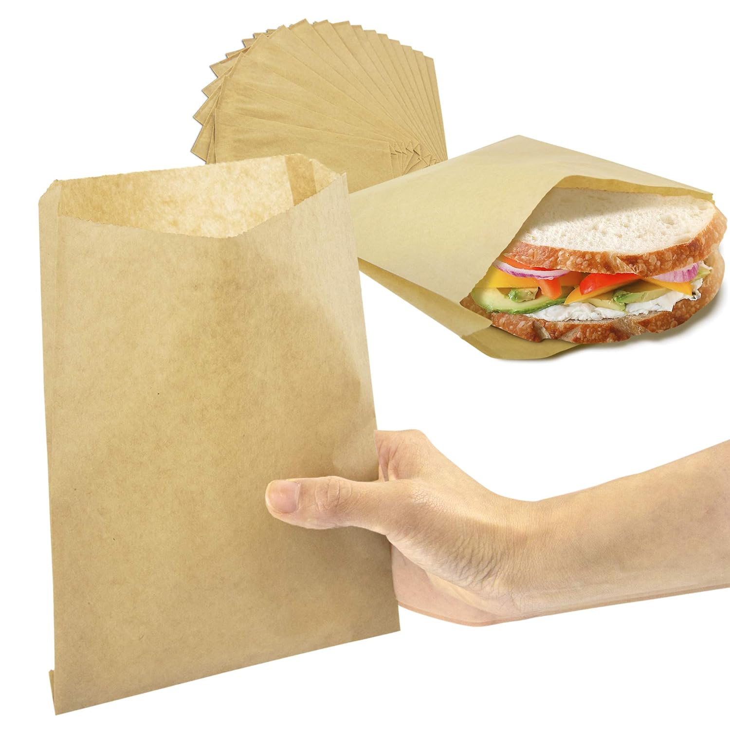 Fast food counter or takeout bags