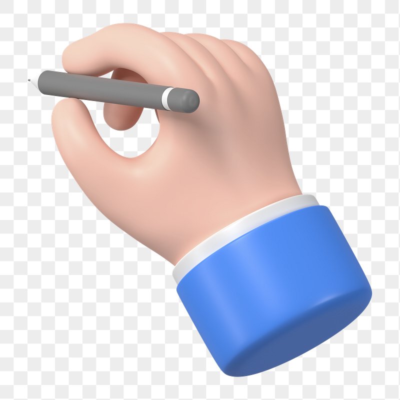Hand holding a pen or stylus.