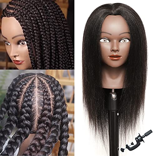 Mannequin head with different hairstyles