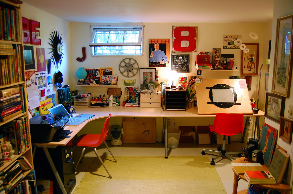 Old desk or workspace