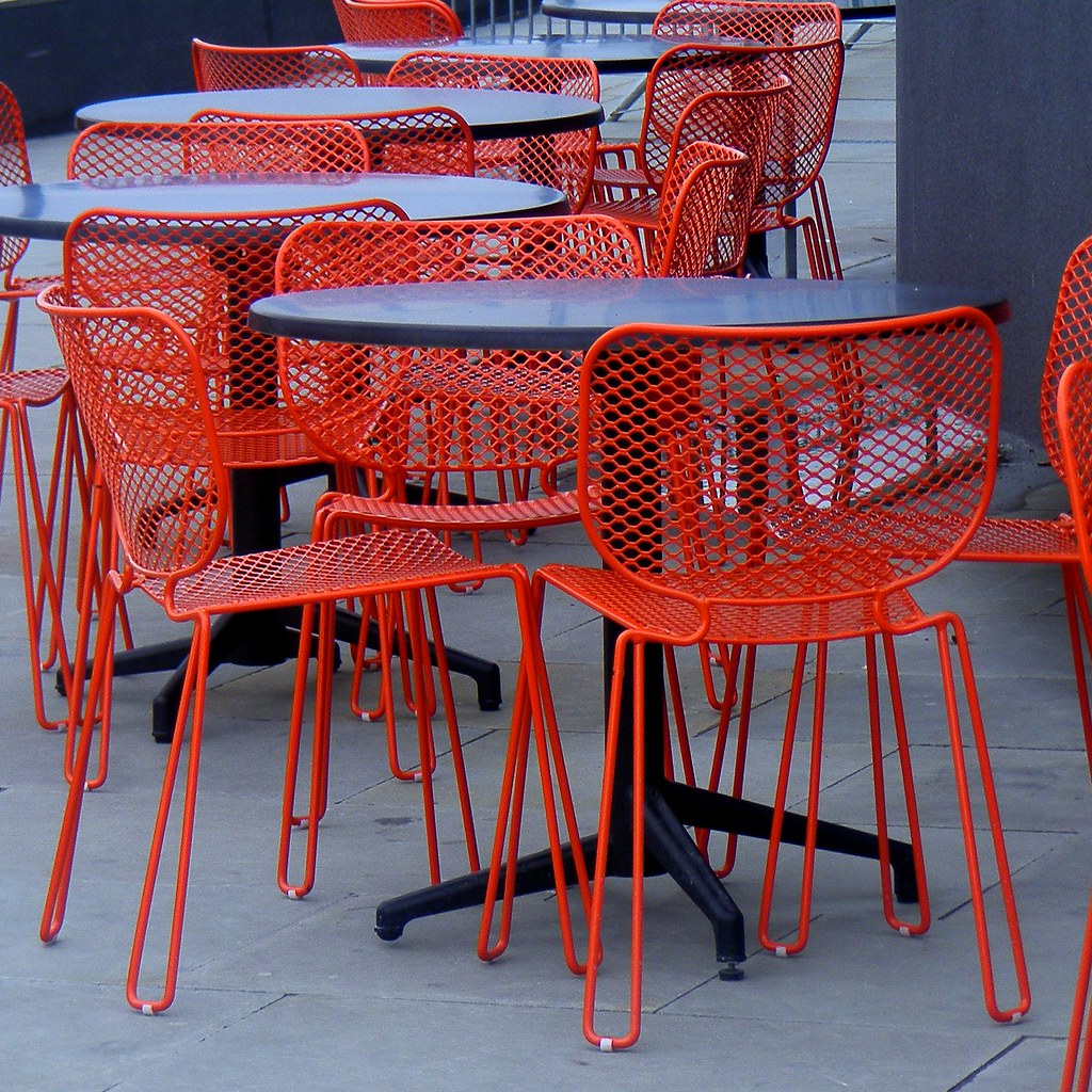 Orange chairs in a dream