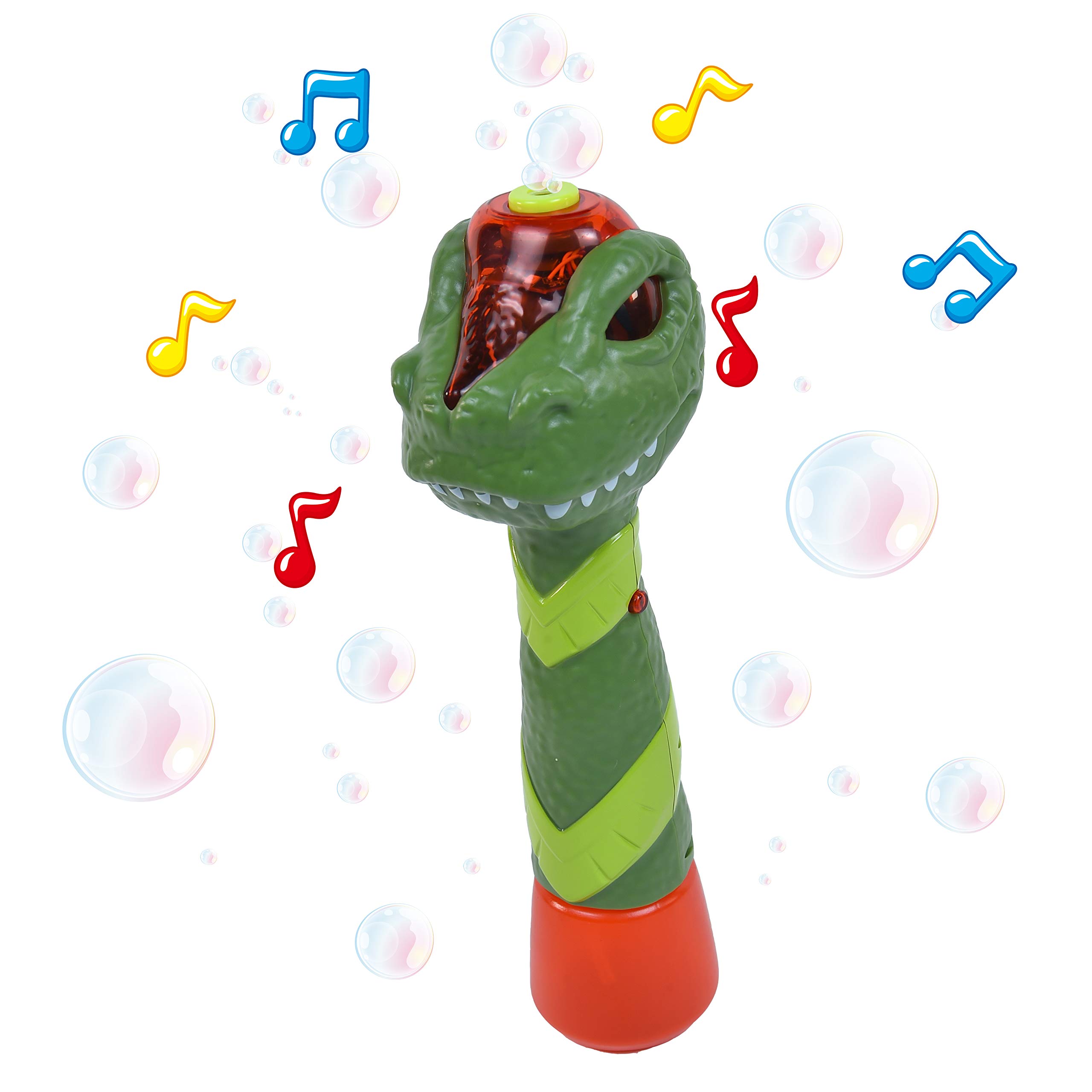 Snake being shot with a dream bubble above it.